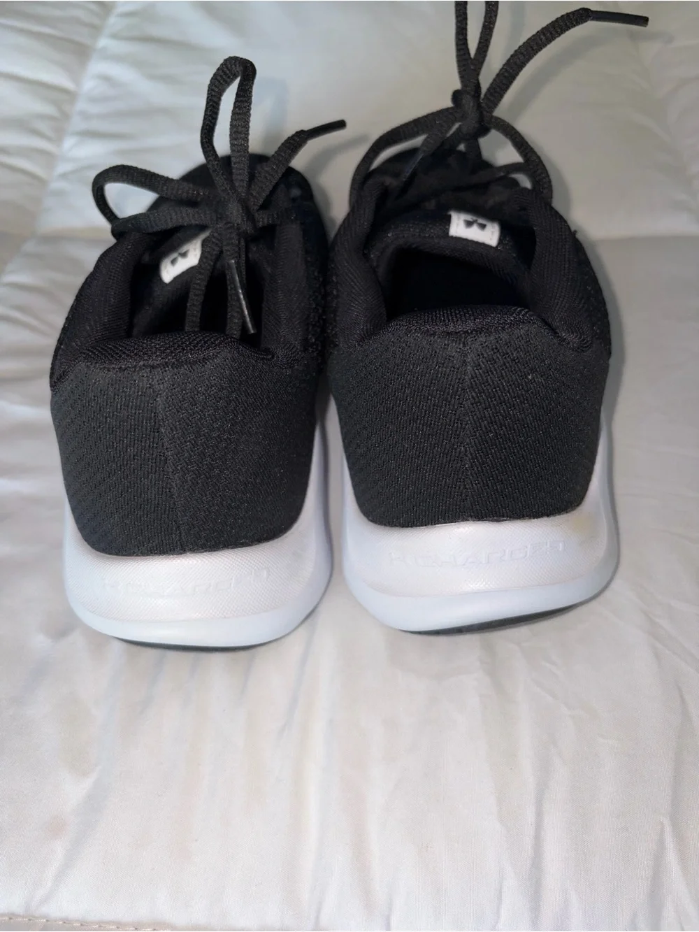 Under Armour Black & White Mens Lightweight Running Sneakers